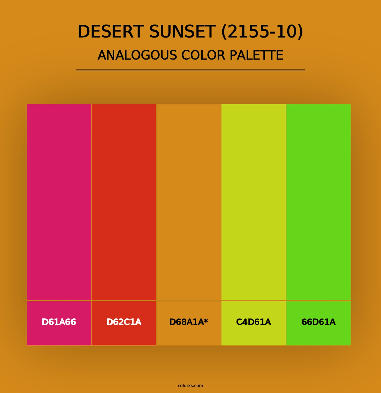 Desert Sunset (2155-10) - Analogous Color Palette