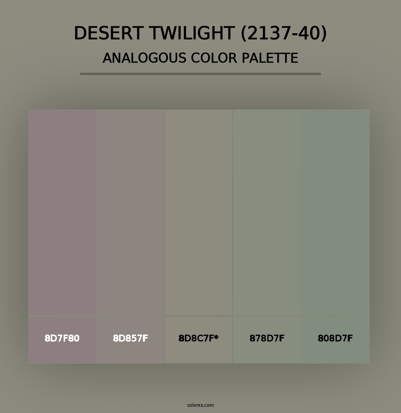 Desert Twilight (2137-40) - Analogous Color Palette