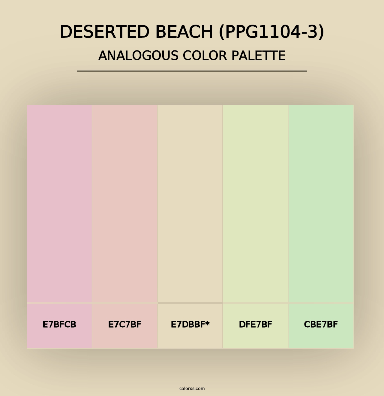 Deserted Beach (PPG1104-3) - Analogous Color Palette