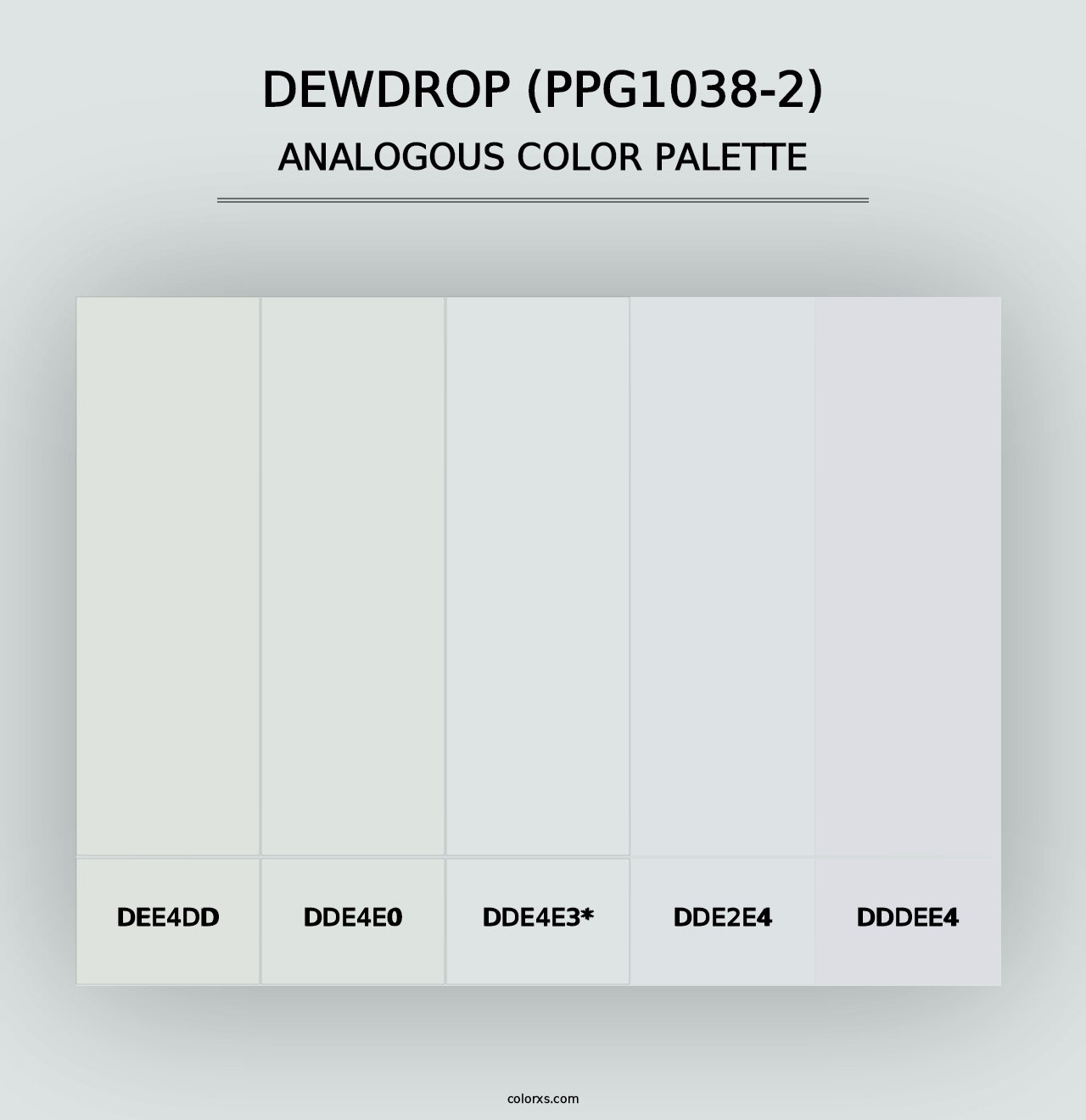 Dewdrop (PPG1038-2) - Analogous Color Palette