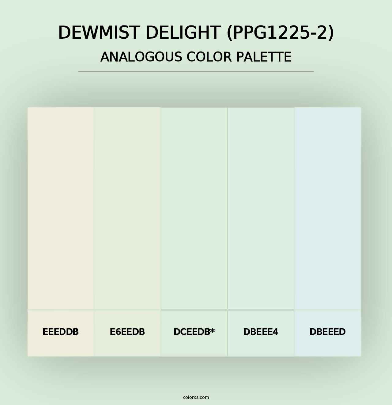 Dewmist Delight (PPG1225-2) - Analogous Color Palette