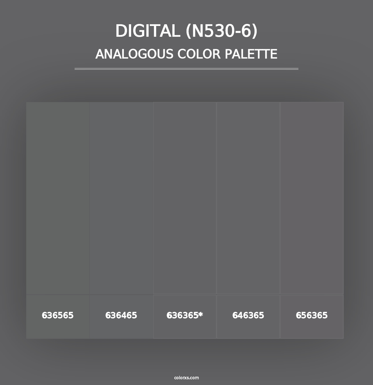 Digital (N530-6) - Analogous Color Palette