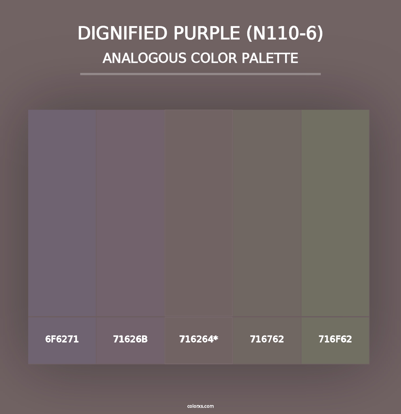 Dignified Purple (N110-6) - Analogous Color Palette