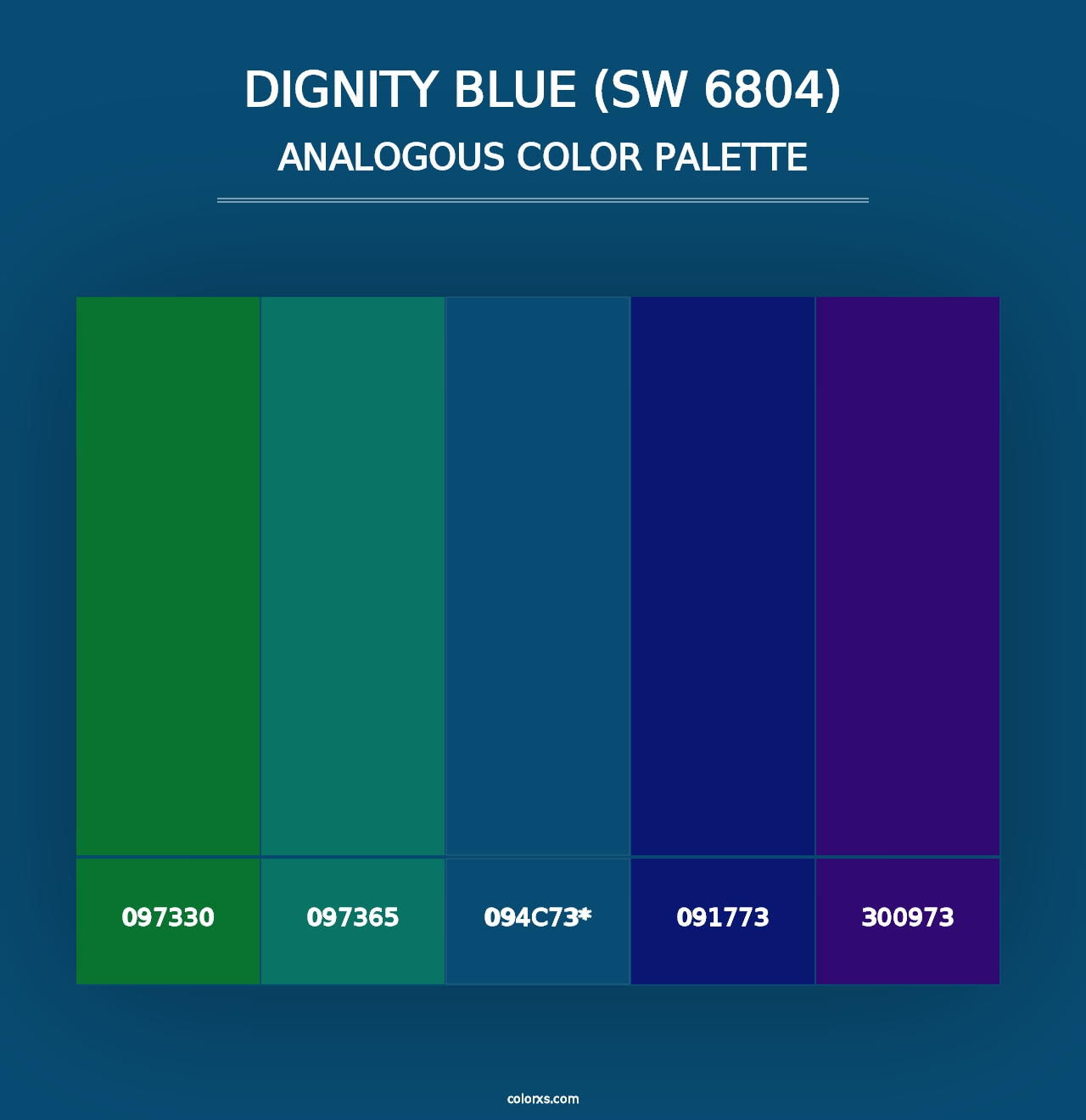 Dignity Blue (SW 6804) - Analogous Color Palette