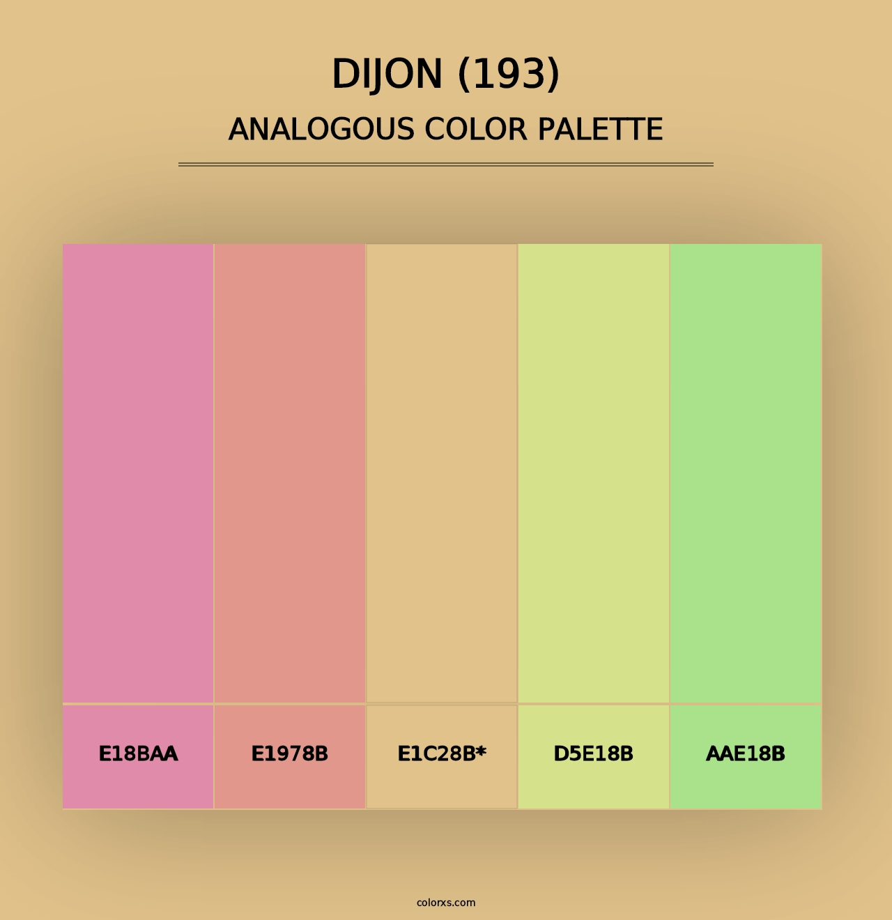 Dijon (193) - Analogous Color Palette