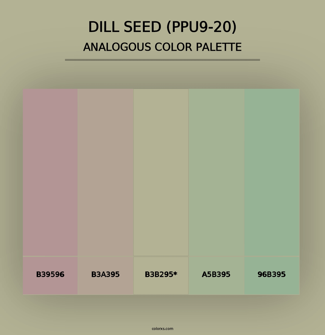 Dill Seed (PPU9-20) - Analogous Color Palette