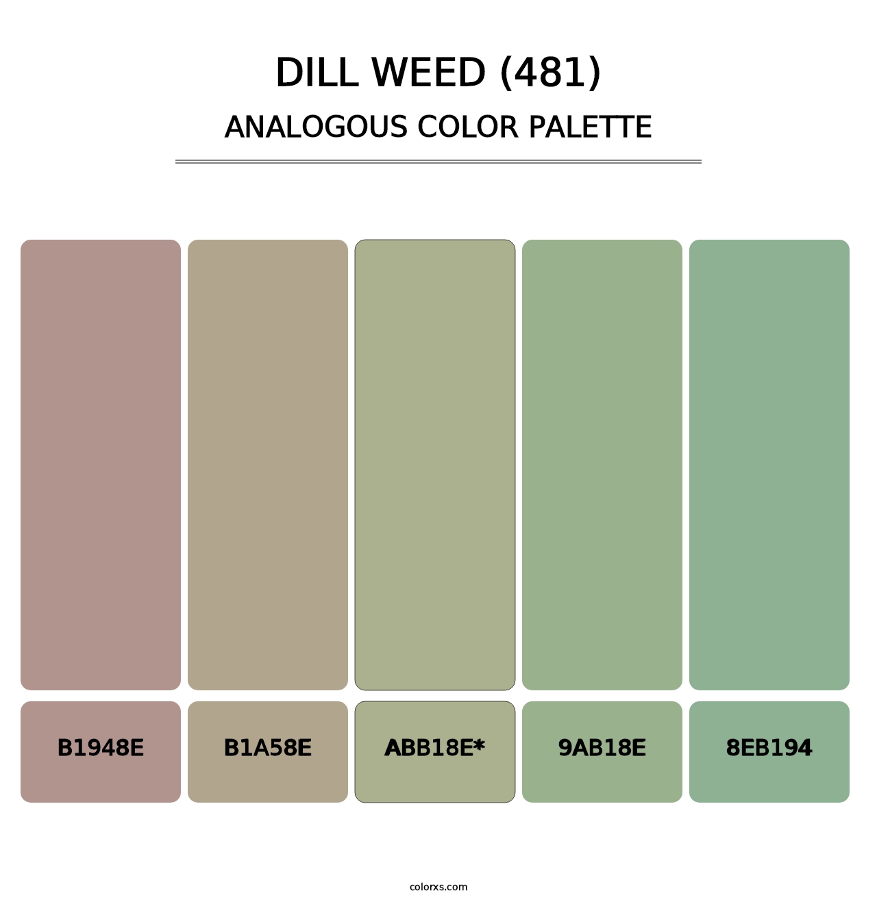 Dill Weed (481) - Analogous Color Palette