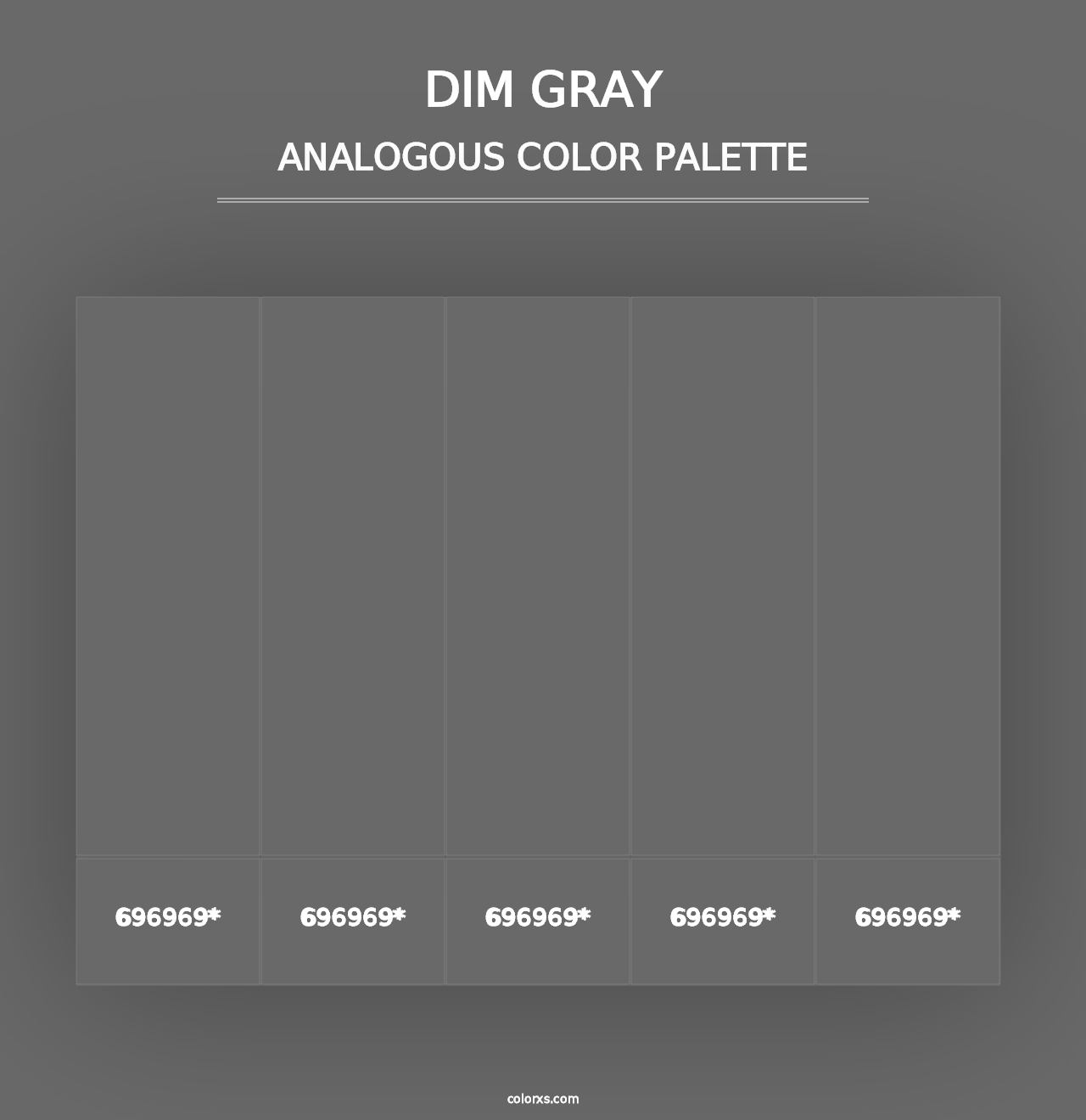 Dim Gray - Analogous Color Palette