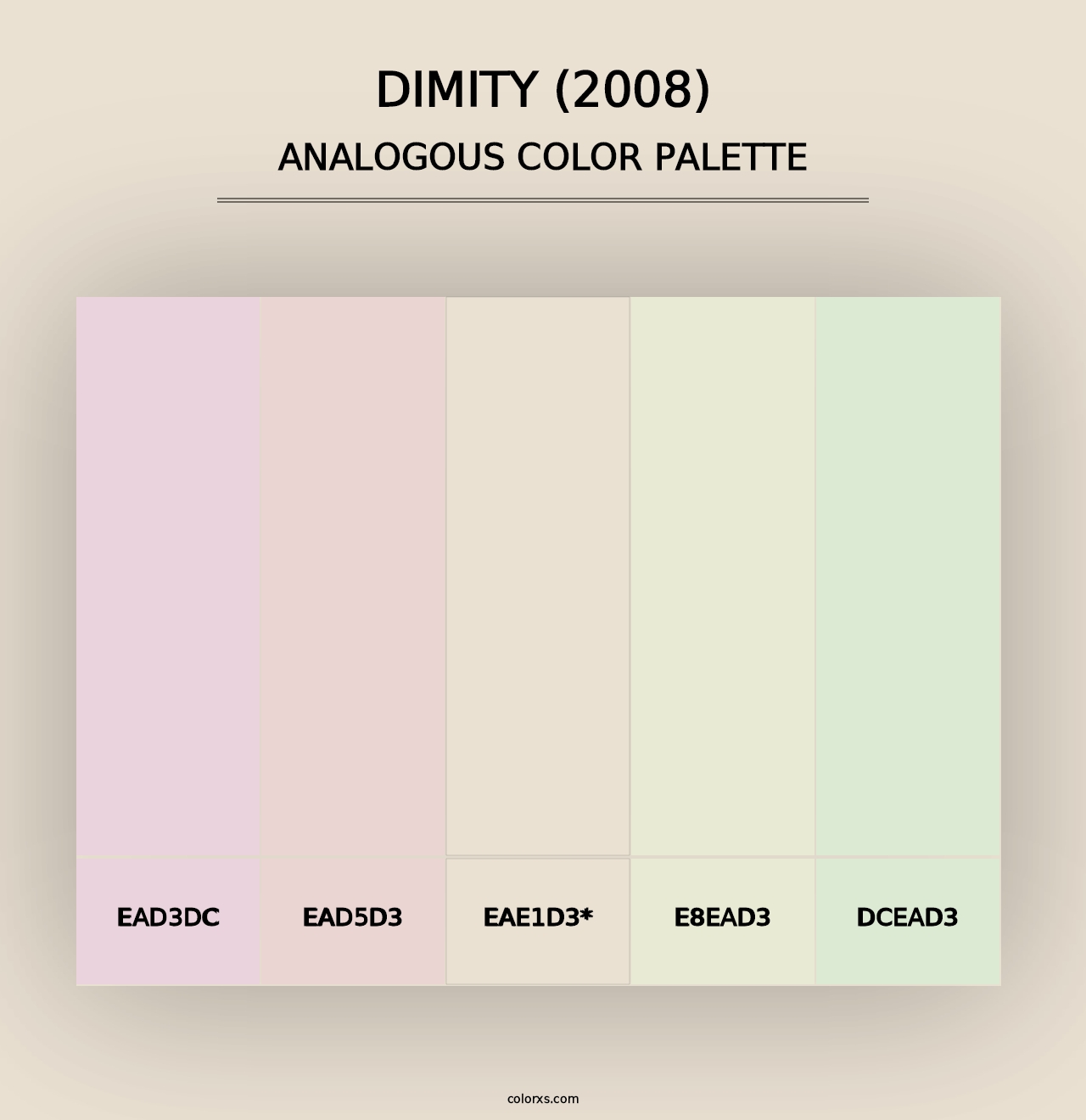 Dimity (2008) - Analogous Color Palette