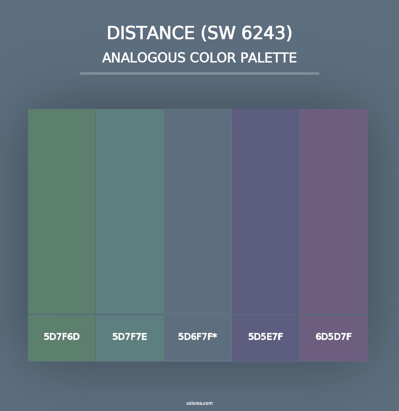 Distance (SW 6243) - Analogous Color Palette