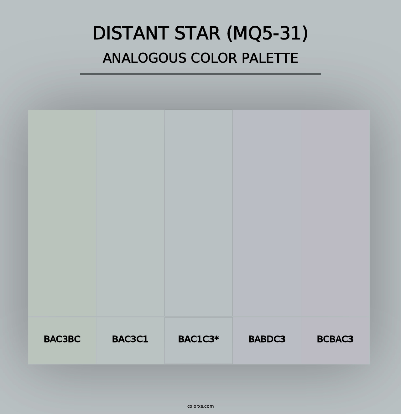 Distant Star (MQ5-31) - Analogous Color Palette