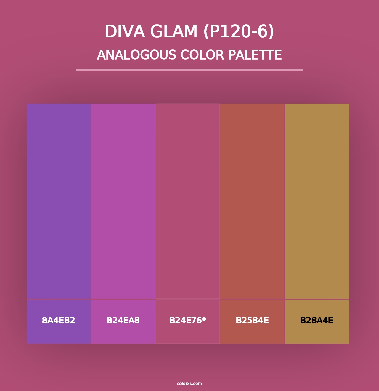 Diva Glam (P120-6) - Analogous Color Palette