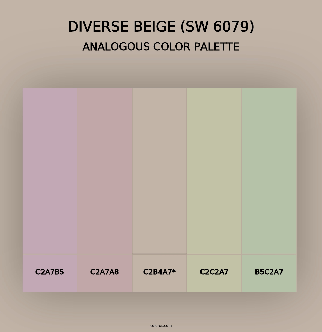 Diverse Beige (SW 6079) - Analogous Color Palette