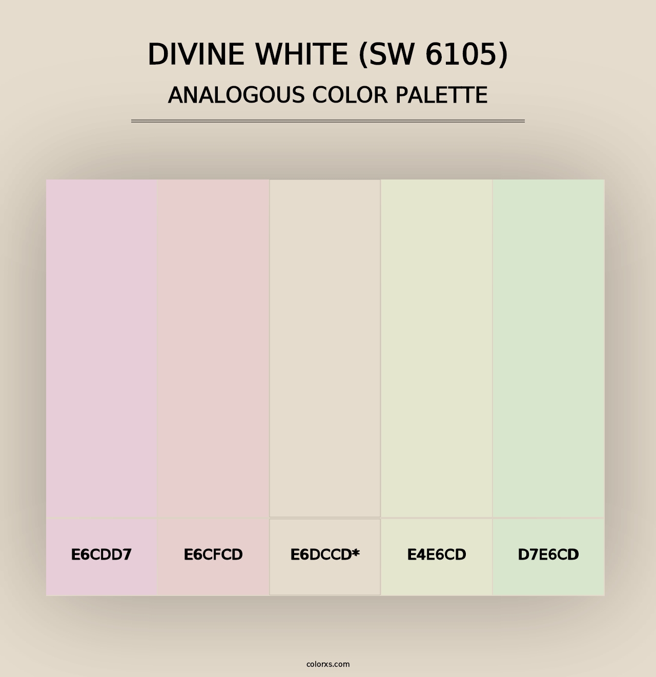 Divine White (SW 6105) - Analogous Color Palette