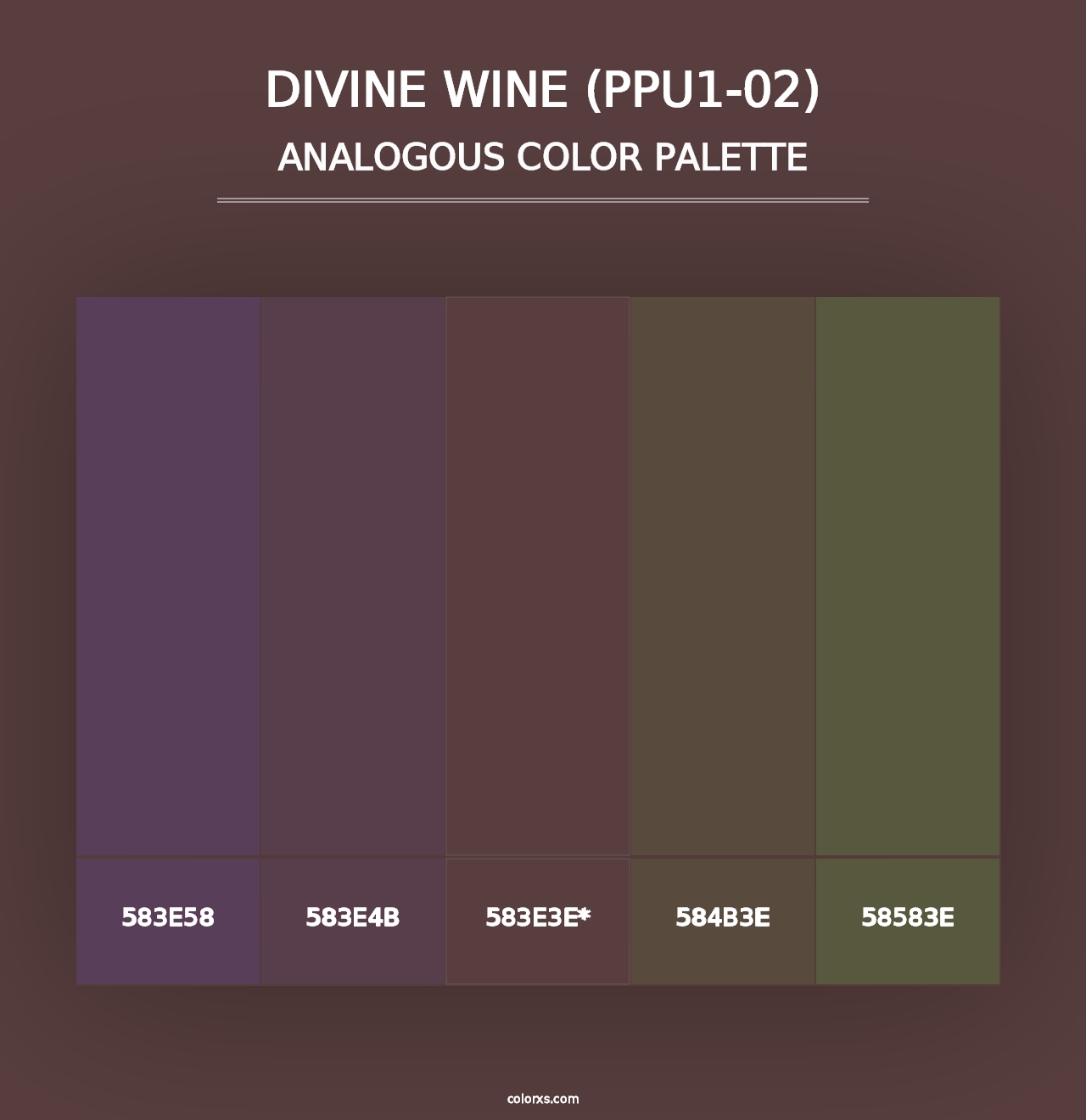 Divine Wine (PPU1-02) - Analogous Color Palette