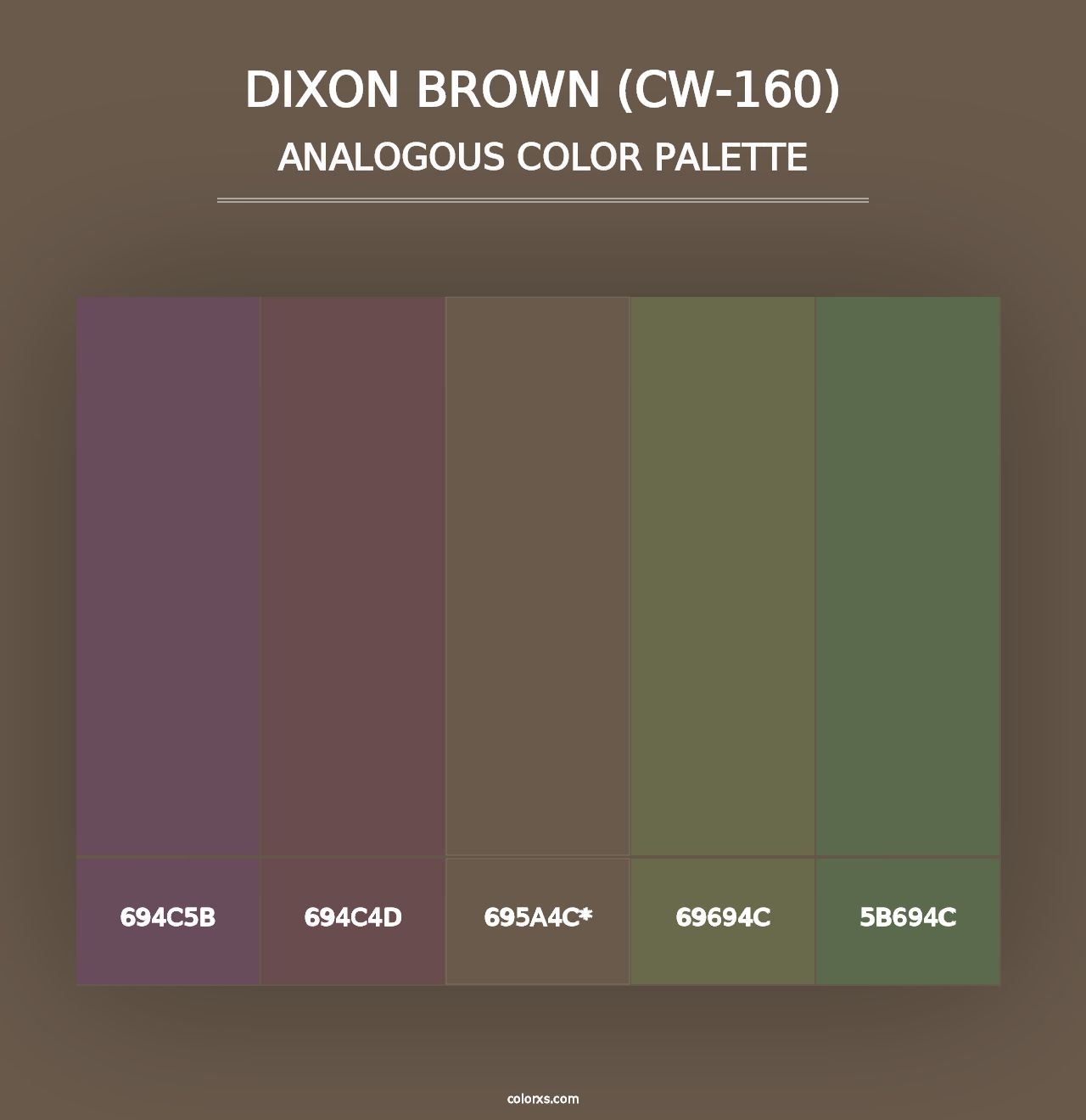 Dixon Brown (CW-160) - Analogous Color Palette