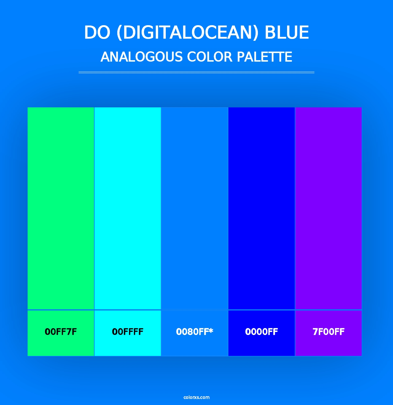 DO (DigitalOcean) Blue - Analogous Color Palette