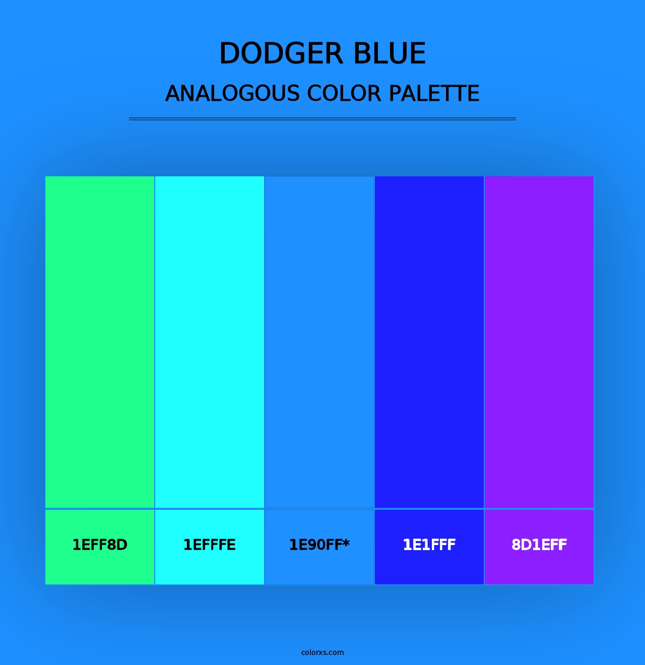 Dodger blue - Analogous Color Palette