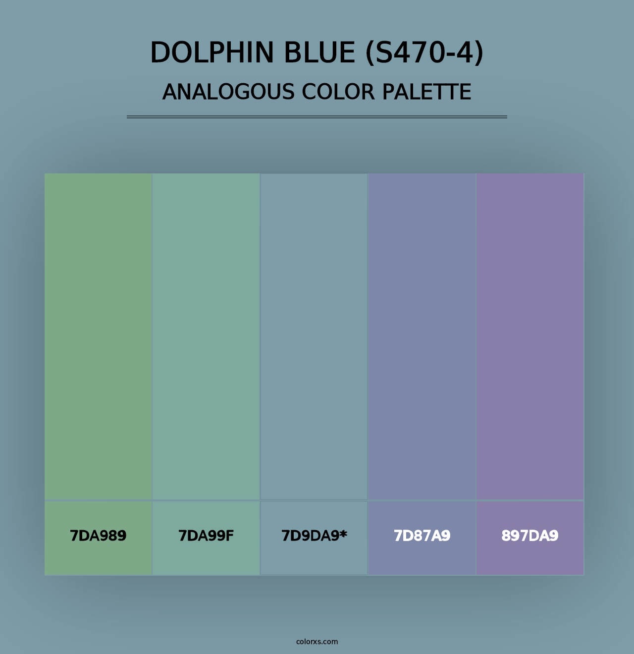 Dolphin Blue (S470-4) - Analogous Color Palette