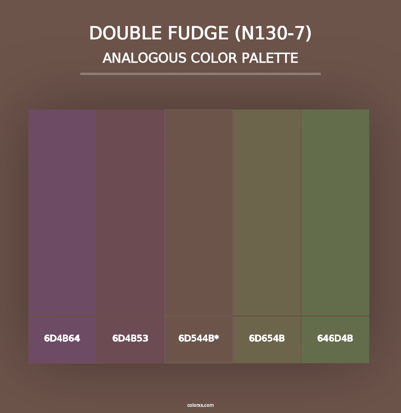 Double Fudge (N130-7) - Analogous Color Palette