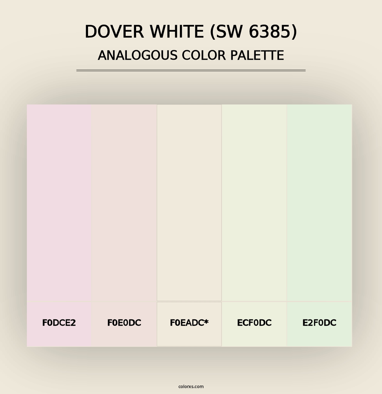 Dover White (SW 6385) - Analogous Color Palette