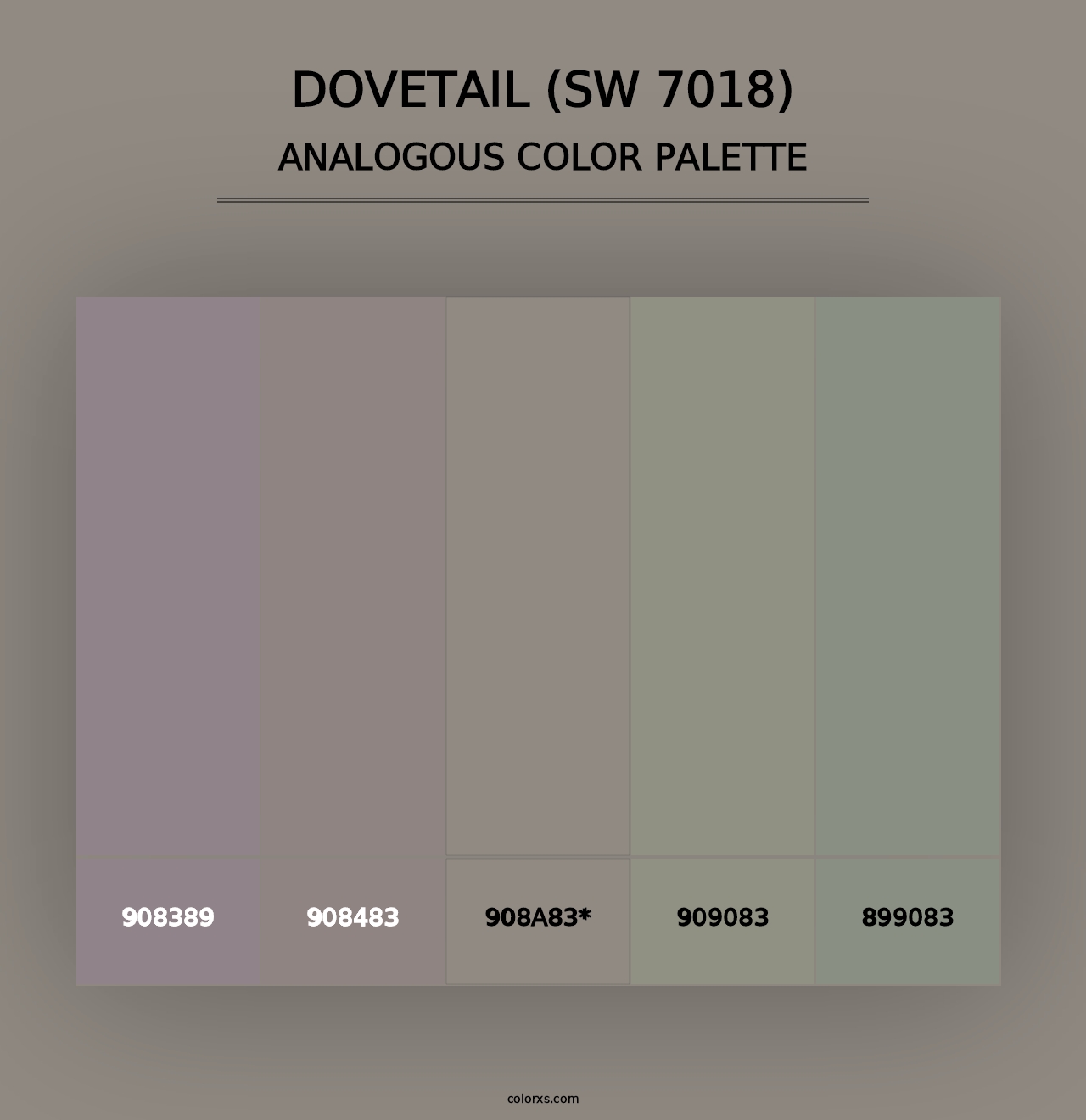 Dovetail (SW 7018) - Analogous Color Palette