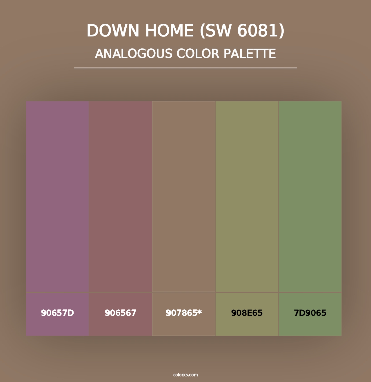 Down Home (SW 6081) - Analogous Color Palette