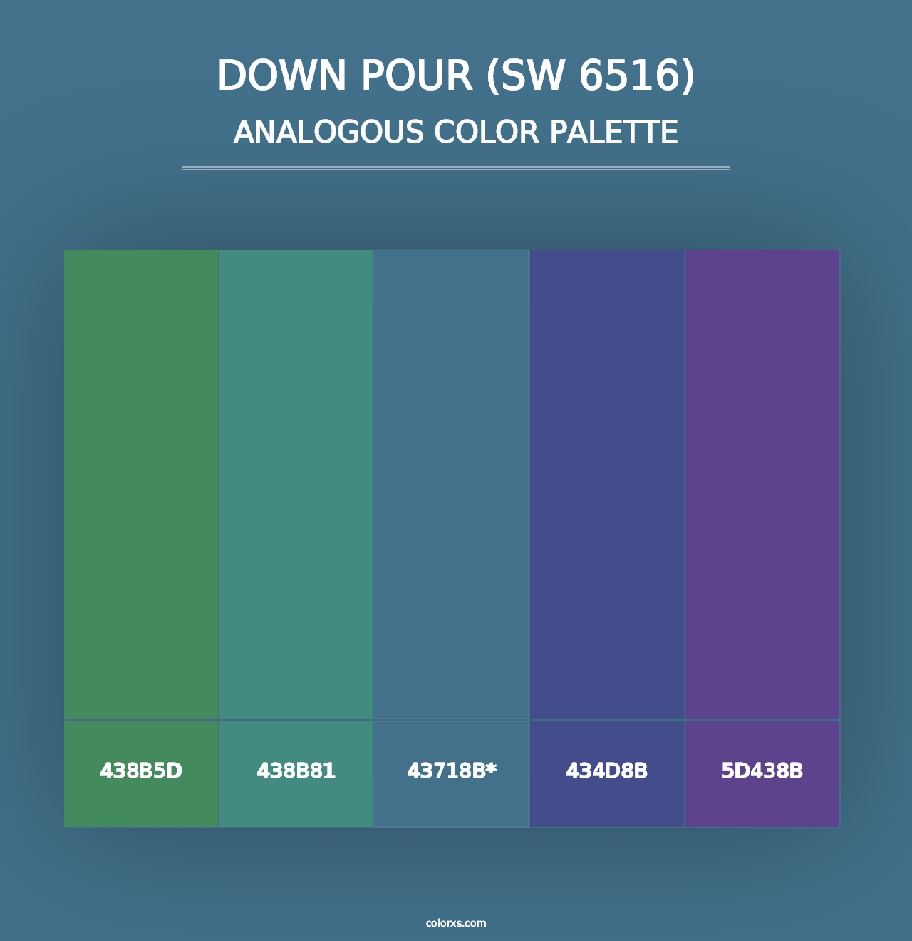 Down Pour (SW 6516) - Analogous Color Palette