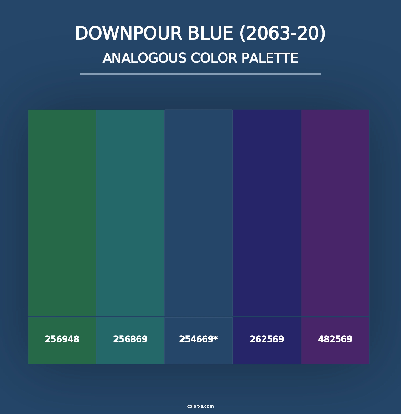 Downpour Blue (2063-20) - Analogous Color Palette