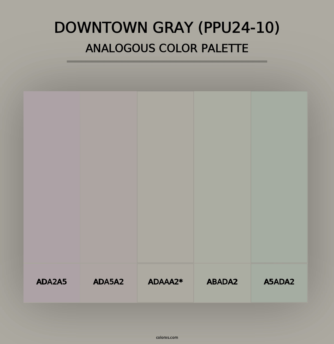 Downtown Gray (PPU24-10) - Analogous Color Palette