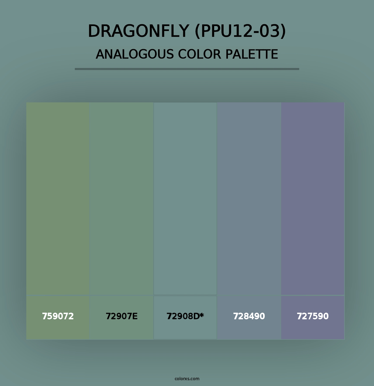 Dragonfly (PPU12-03) - Analogous Color Palette