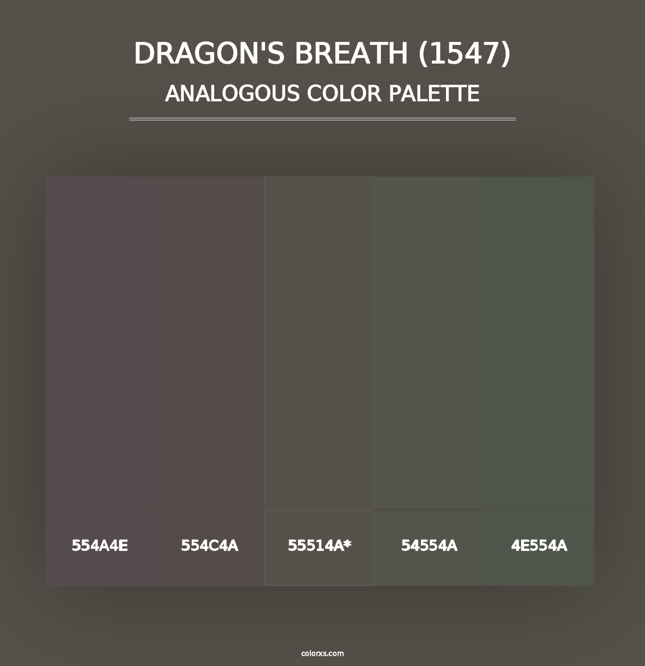 Dragon's Breath (1547) - Analogous Color Palette