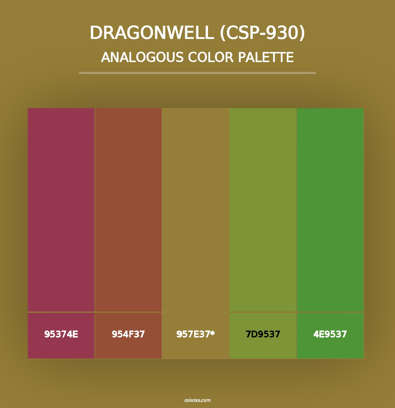 Dragonwell (CSP-930) - Analogous Color Palette