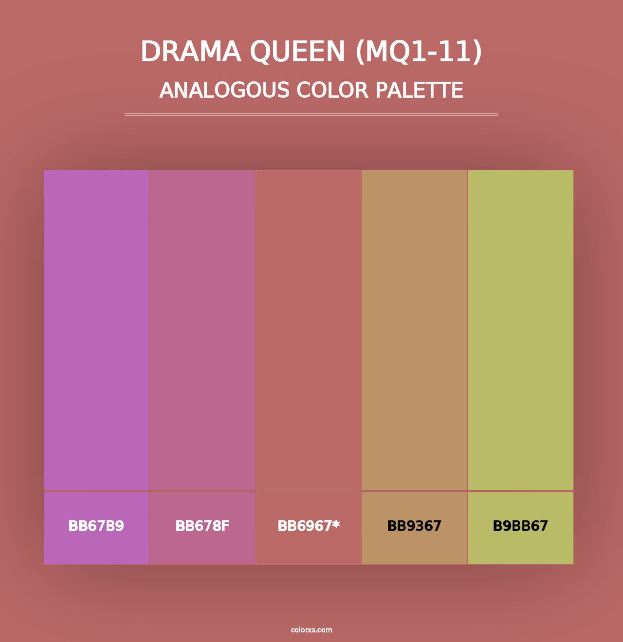 Drama Queen (MQ1-11) - Analogous Color Palette