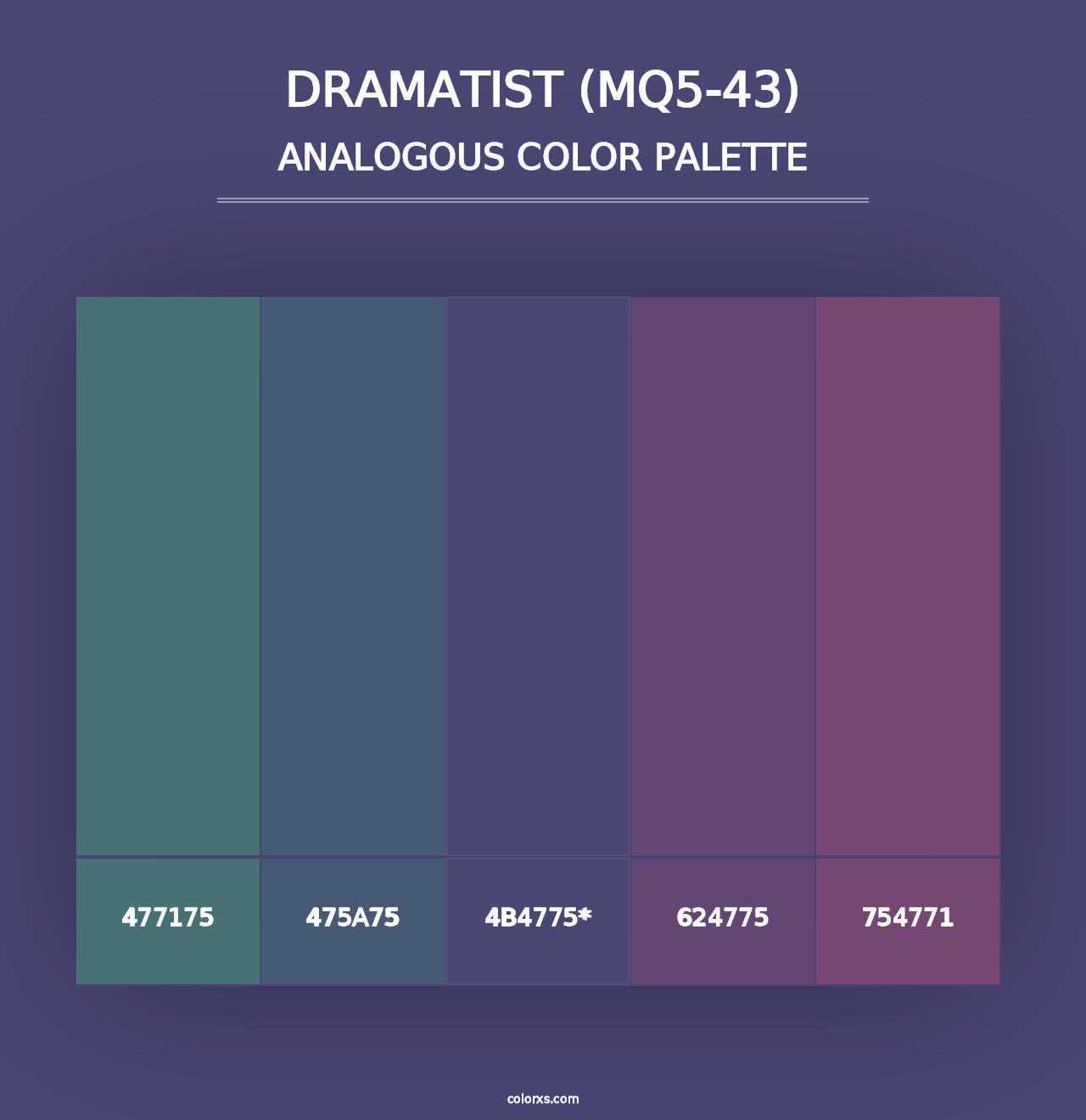 Dramatist (MQ5-43) - Analogous Color Palette