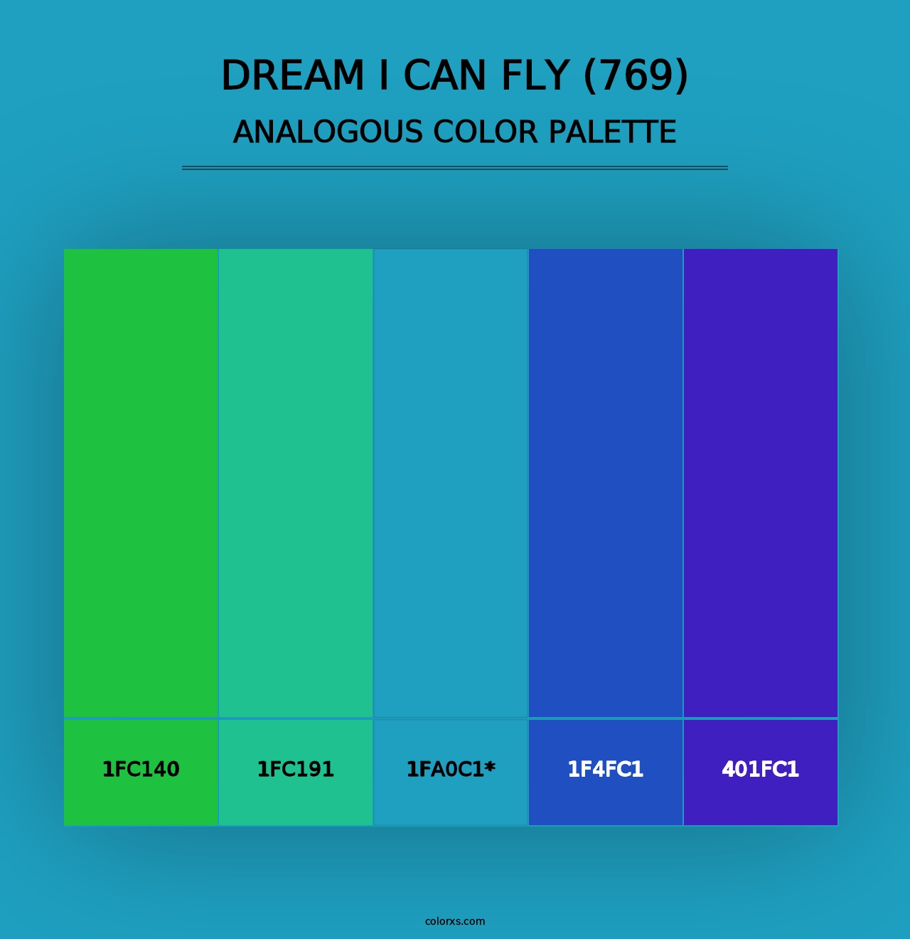 Dream I Can Fly (769) - Analogous Color Palette