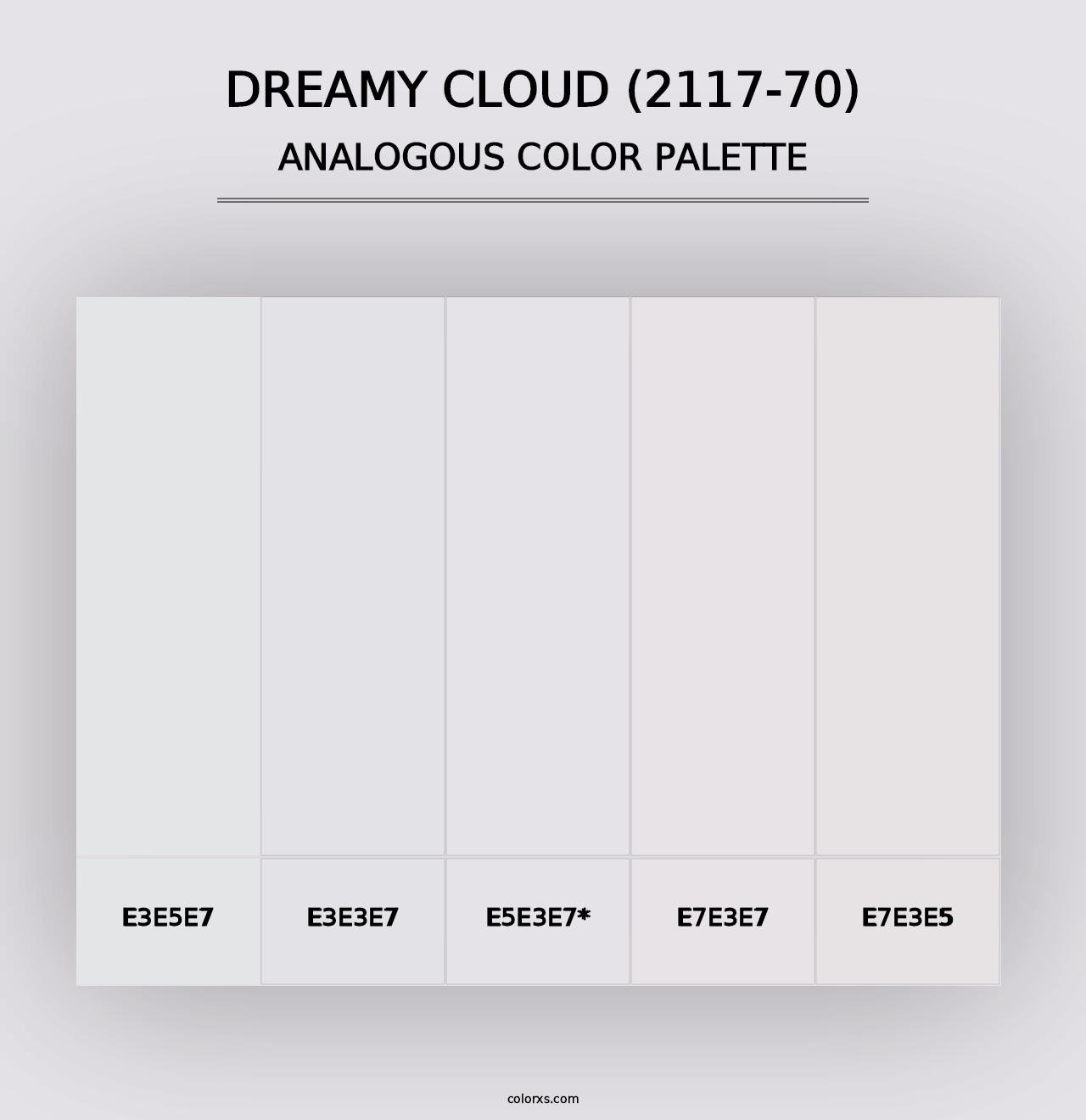 Dreamy Cloud (2117-70) - Analogous Color Palette