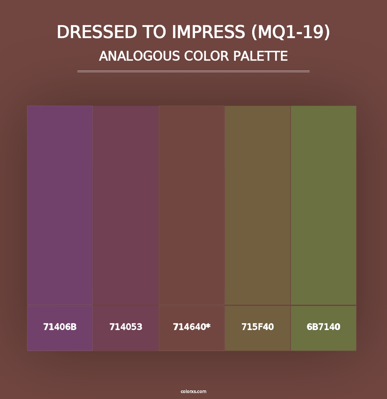 Dressed To Impress (MQ1-19) - Analogous Color Palette