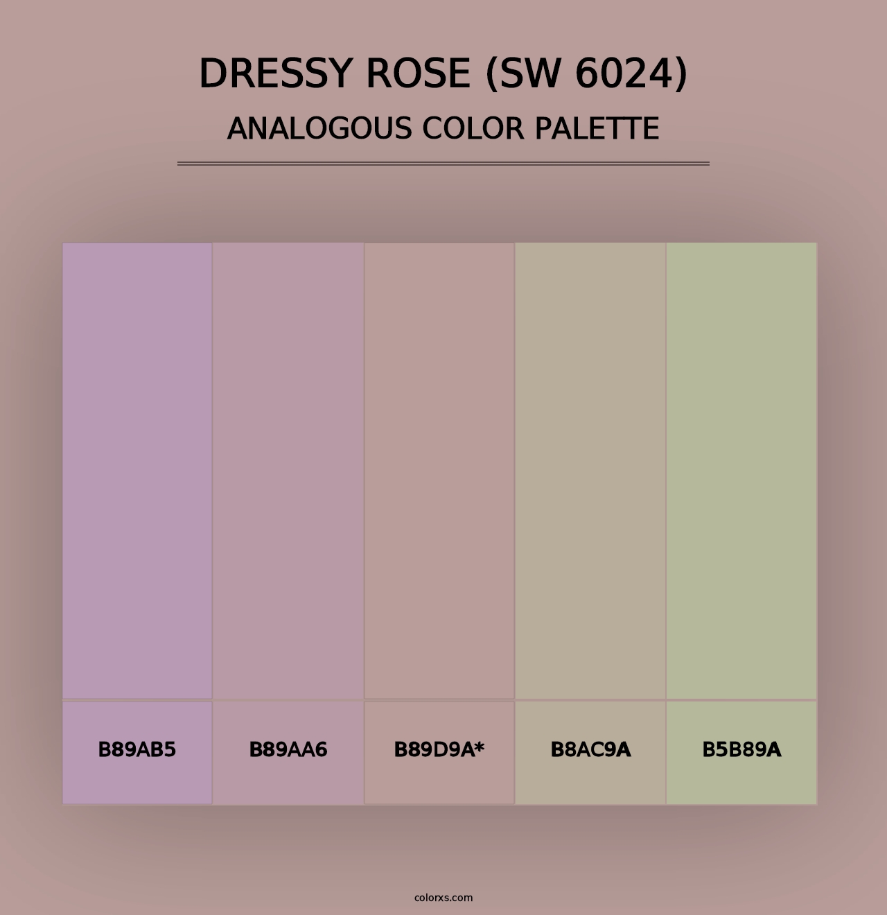 Dressy Rose (SW 6024) - Analogous Color Palette