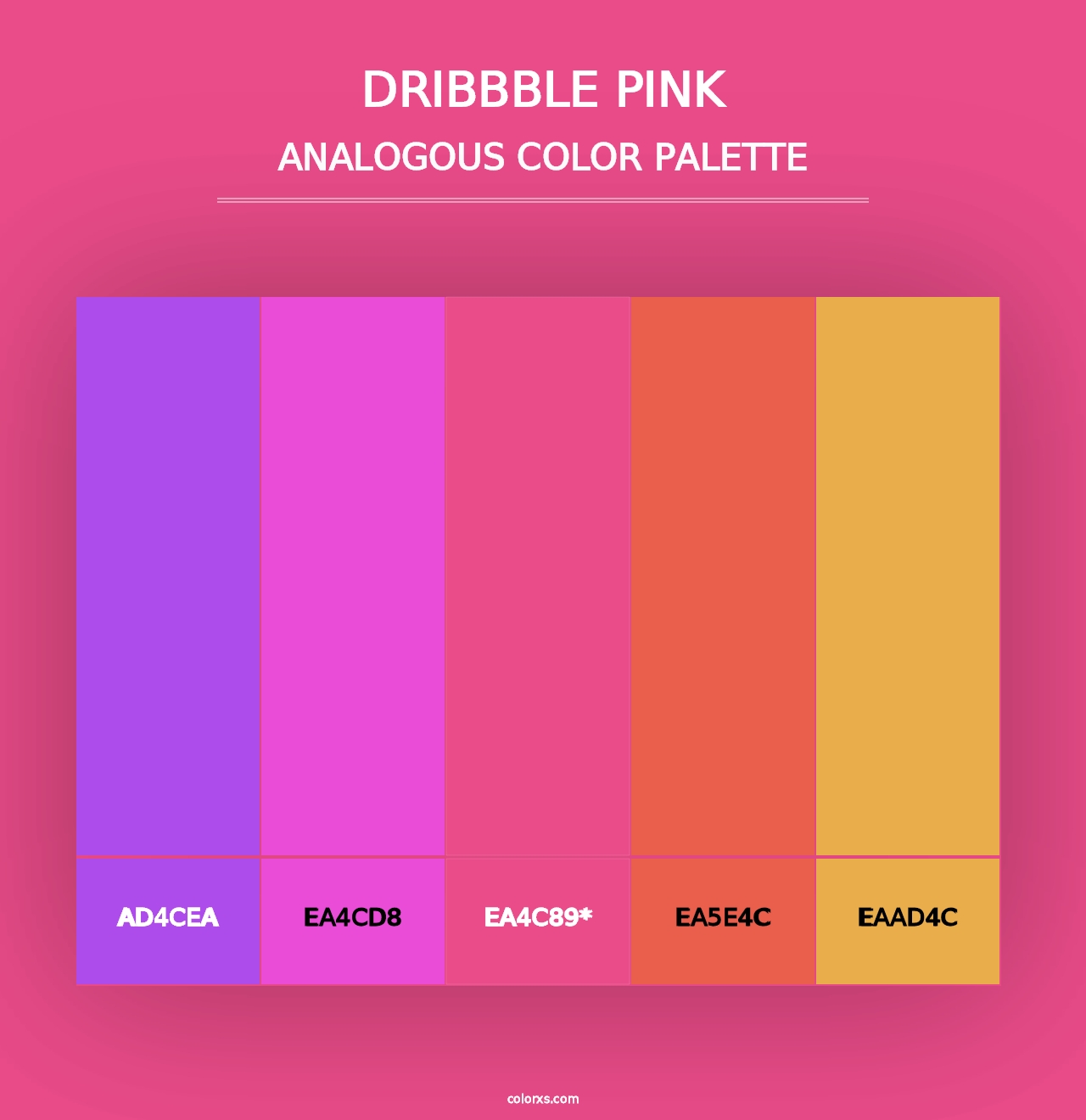 Dribbble Pink - Analogous Color Palette