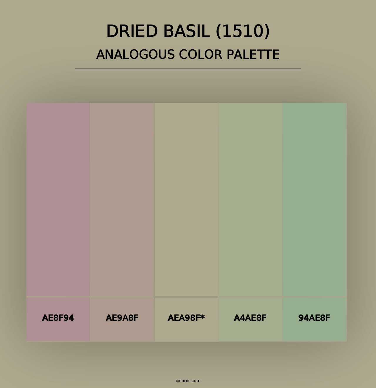 Dried Basil (1510) - Analogous Color Palette