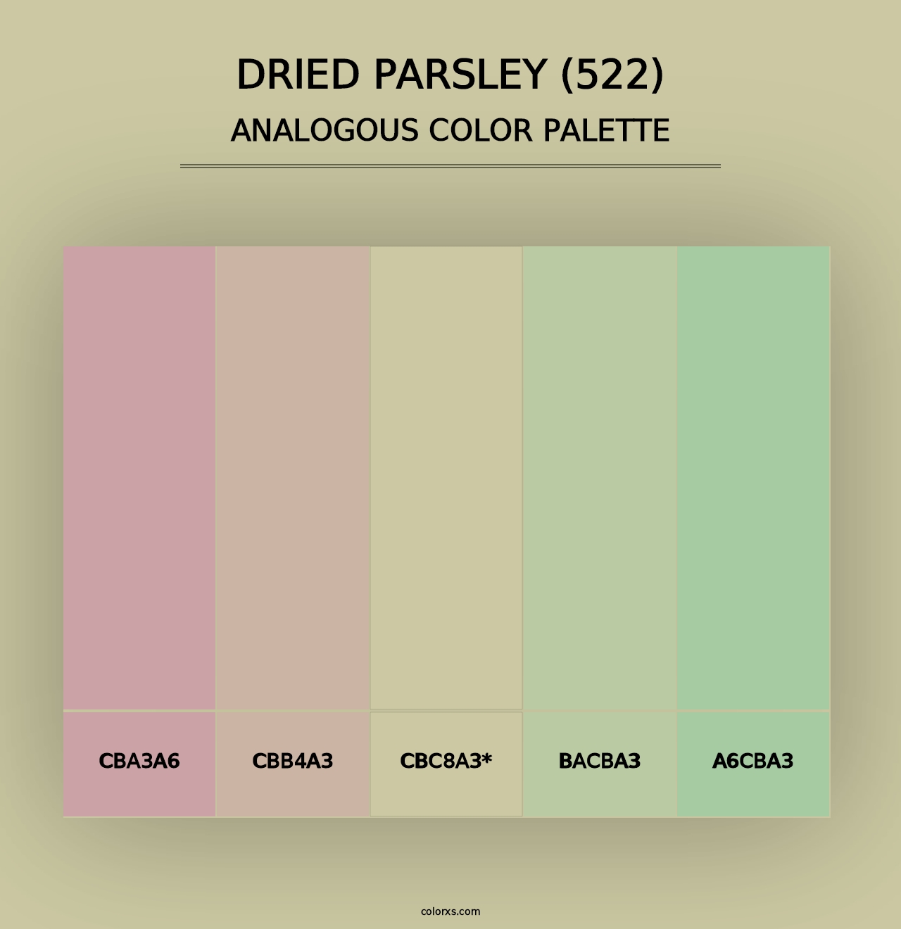 Dried Parsley (522) - Analogous Color Palette