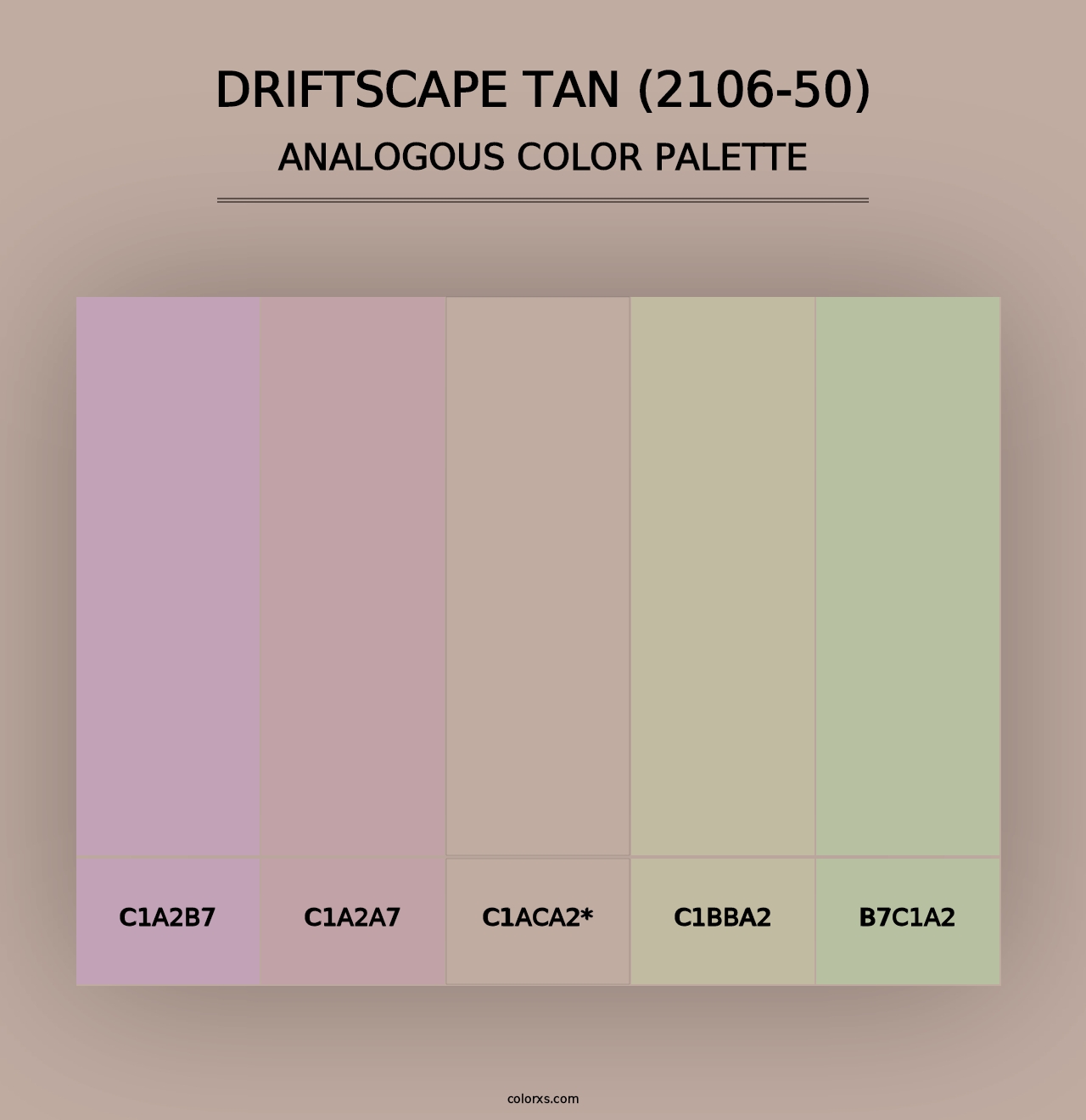 Driftscape Tan (2106-50) - Analogous Color Palette