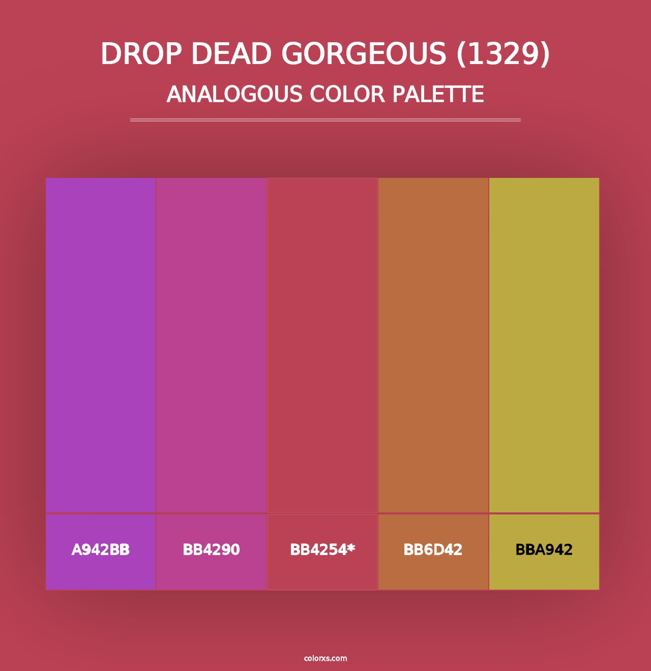 Drop Dead Gorgeous (1329) - Analogous Color Palette