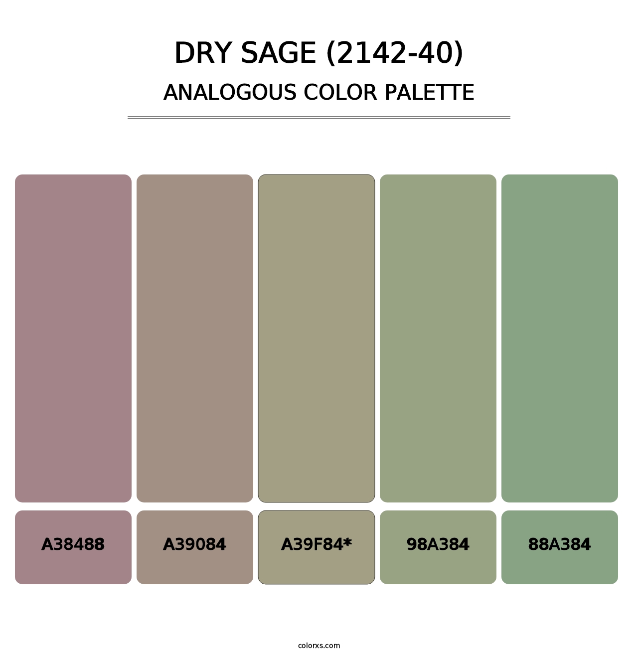 Dry Sage (2142-40) - Analogous Color Palette