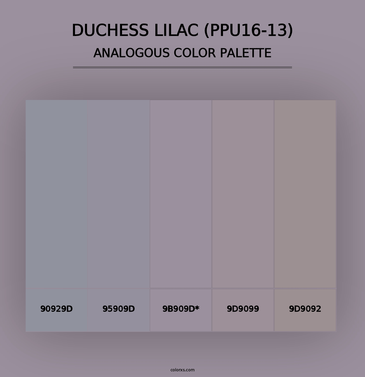 Duchess Lilac (PPU16-13) - Analogous Color Palette