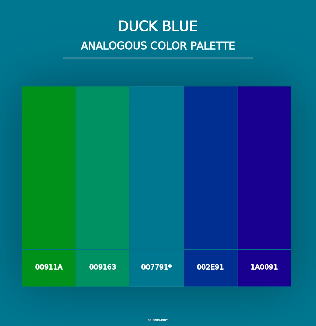 Duck Blue - Analogous Color Palette