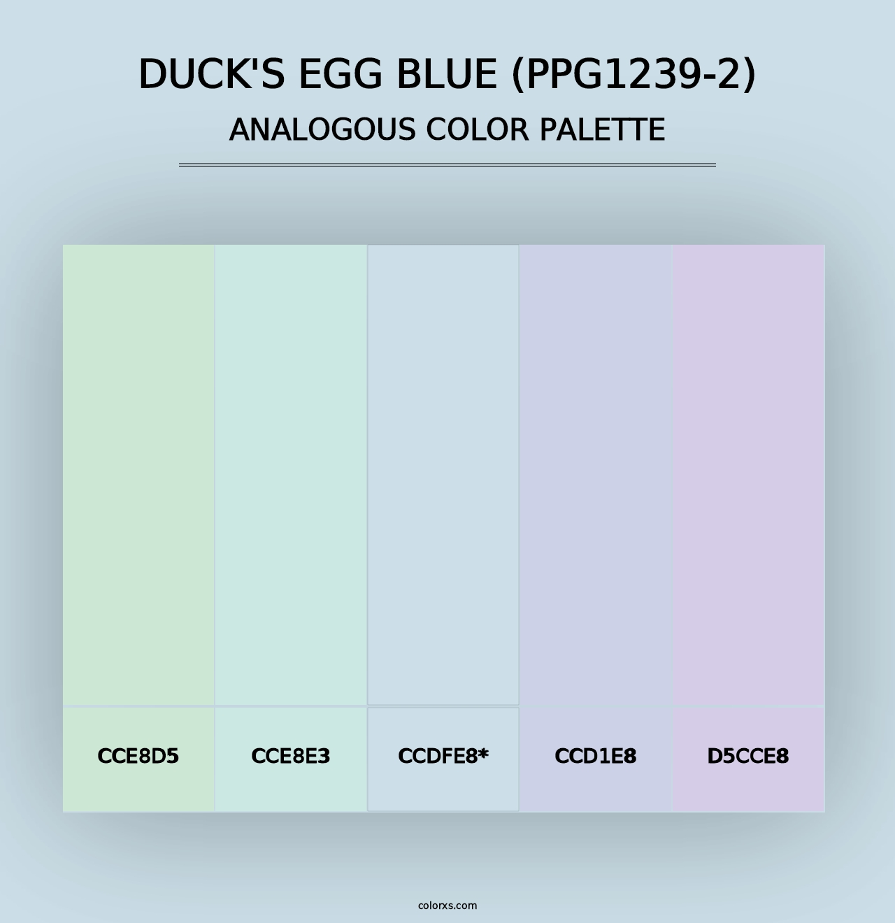 Duck's Egg Blue (PPG1239-2) - Analogous Color Palette