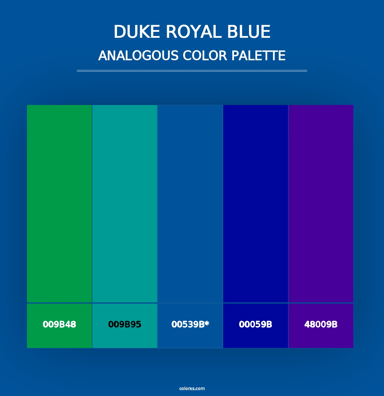 Duke Royal Blue - Analogous Color Palette