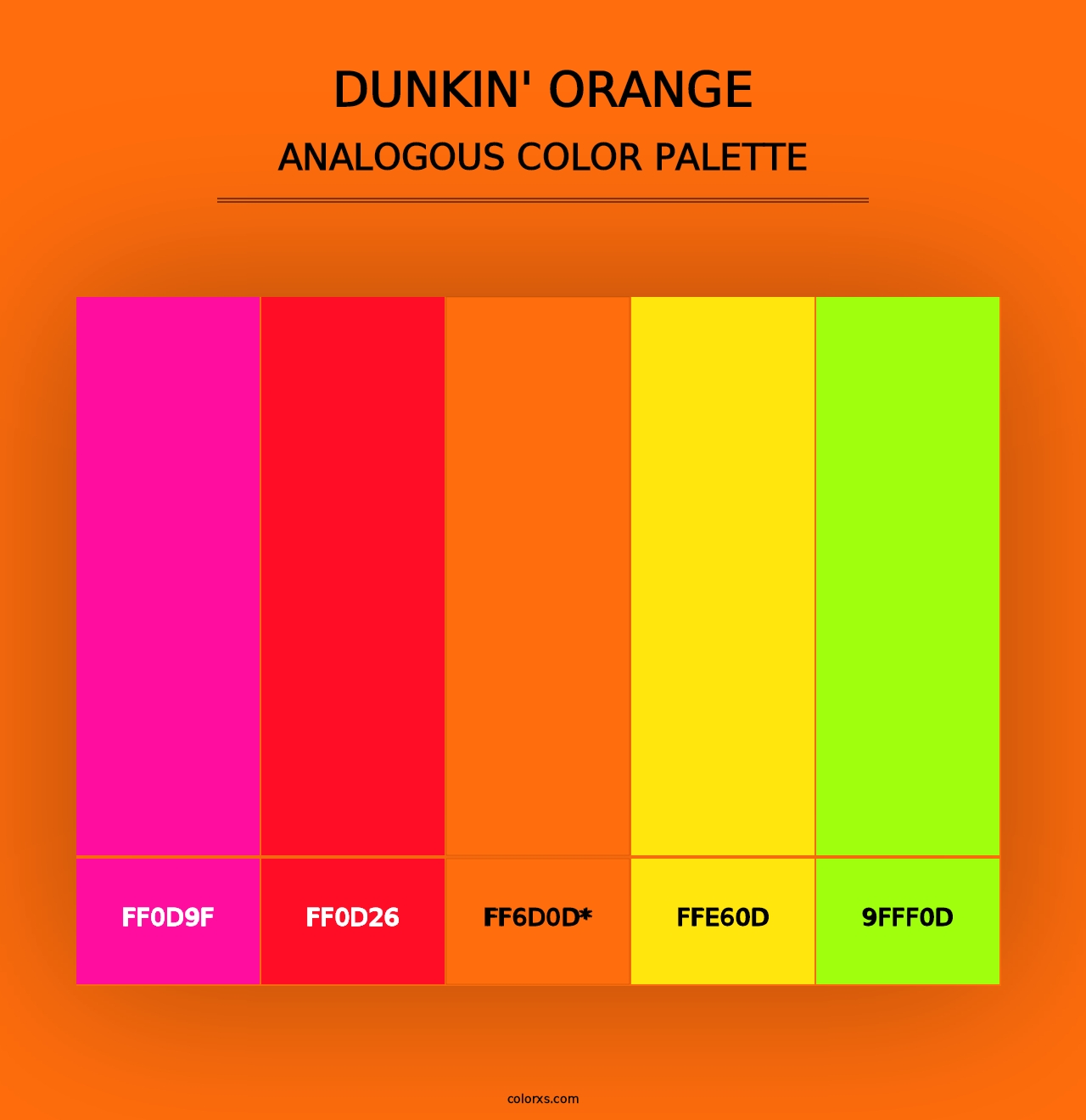 Dunkin' Orange - Analogous Color Palette